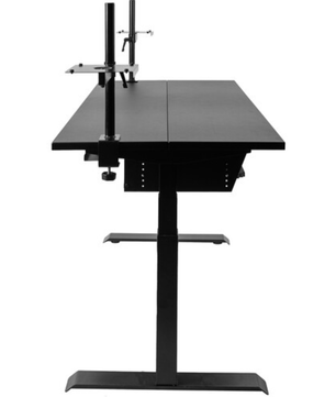 Wavebone Starship Black | Height Adjustable Studio Desk | Standing Workstation with Keyboard Tray