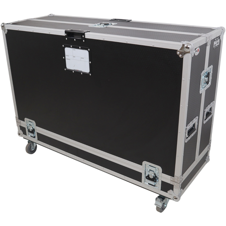 ProX XS-TV55FMW | 55 Inch LED TV Flight Case | Floor Monitor Road Case with 4 Inch Wheels