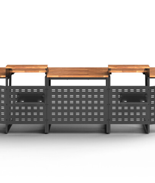 Wavebone Space Station Console Sets 800 | 6U Rack Workstation | 31.5in Modular Desk
