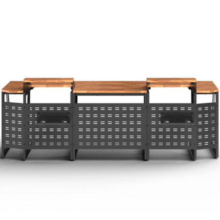 Wavebone Space Station Console Sets 800 | 6U Rack Workstation | 31.5in Modular Desk
