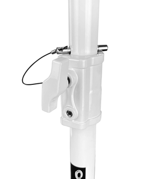 Odyssey LSBP96WHT | Pair of White Speaker Stands | 95in Adjustable Height with Base Plates