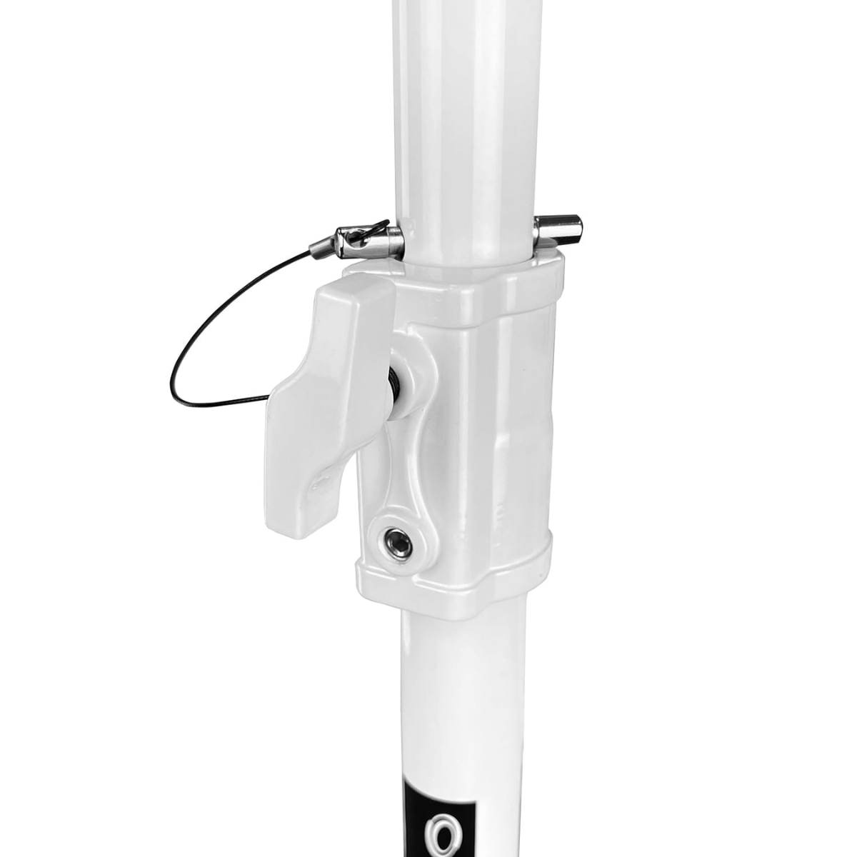 Odyssey LSBP96WHT | Pair of White Speaker Stands | 95in Adjustable Height with Base Plates