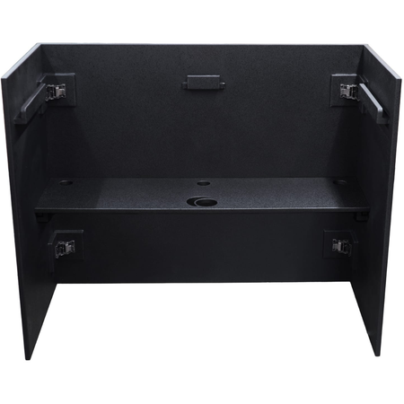 Odyssey PDJBOOTH483824BLACK | Folding DJ Booth Facade | 48in Portable Workstation with Shelves