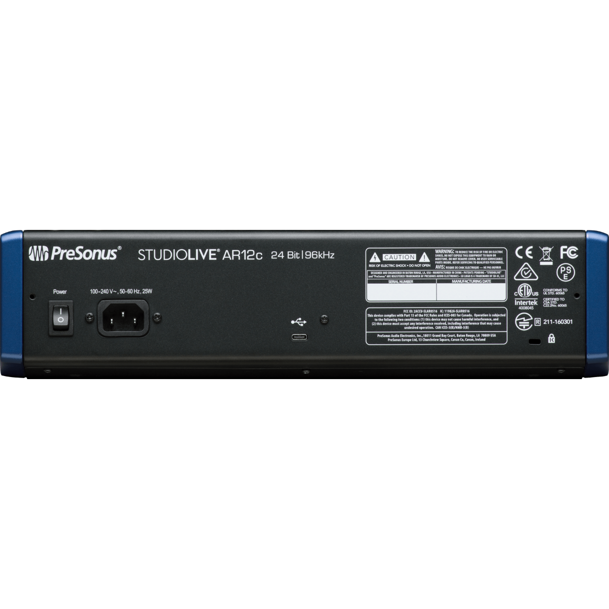 PreSonus StudioLive AR12c | 14-Channel Analog Mixer | USB-C Recording Interface