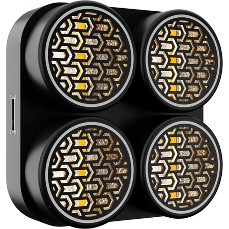 Blizzard Lighting Lux Quadra X4 | 4x50W WW Blinder with RGB Ring | Aura FX + DMX & TRUE1
