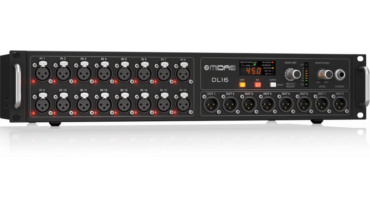 Midas MDS-DL16 | 16-In / 8-Out Digital Stagebox | Dual AES50 Ports & ULTRANET Support