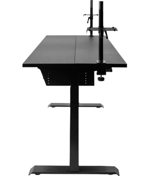 Wavebone Starship Black | Height Adjustable Studio Desk | Standing Workstation with Keyboard Tray