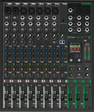 Mackie ProFX12v3+ | 12-Channel Analog Mixer with Built-In FX, USB Recording, and Bluetooth