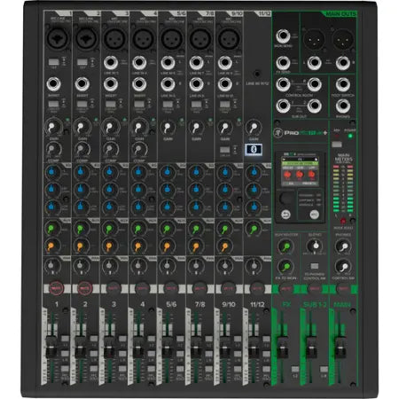 Mackie ProFX12v3+ | 12-Channel Analog Mixer with Built-In FX, USB Recording, and Bluetooth