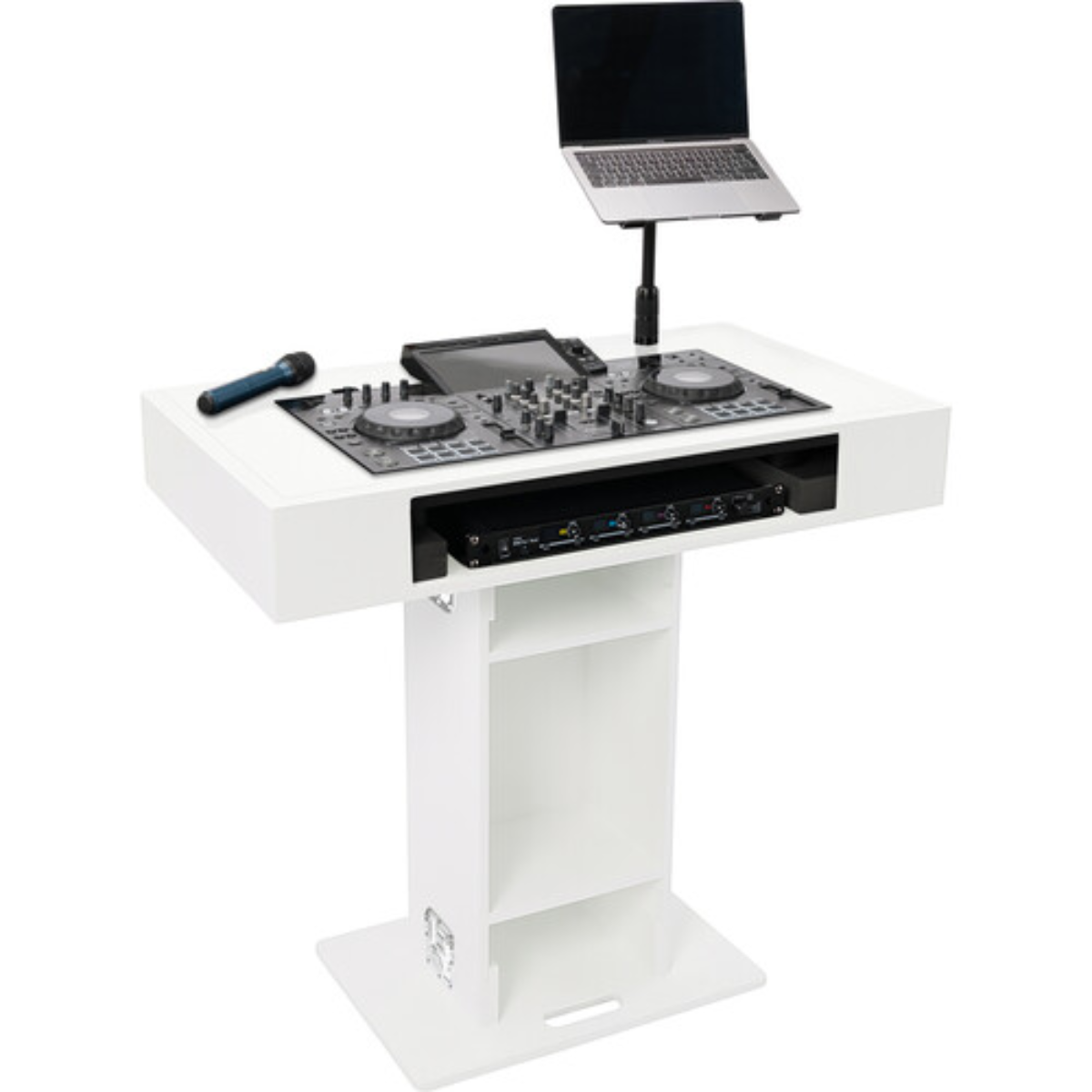 Magma MGA51000 | Groove Terminal DJ Podium | Mobile Booth with Laptop Mounts