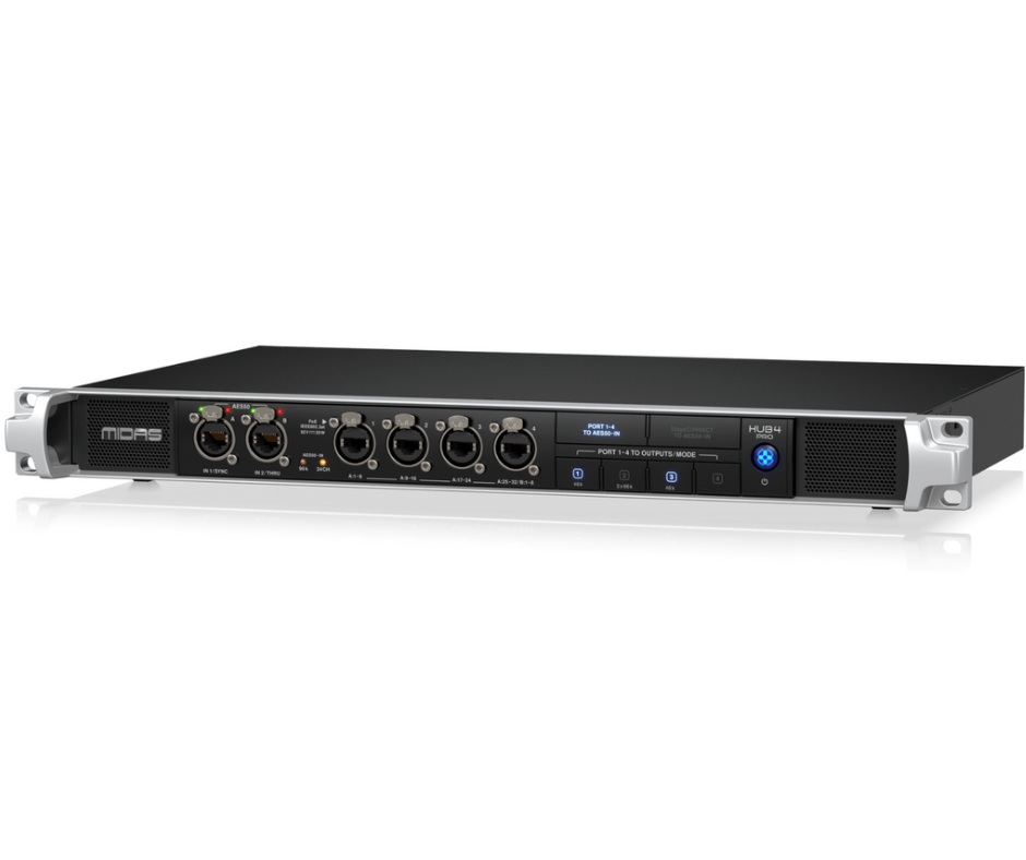 Midas MDS-HUB4 PRO | 96kHz Personal Monitor Hub | 16 Analog Outs + PoE for DP48