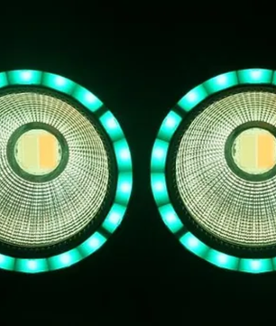 Crisp SOLSTICE DUO 616C | 200W Dual White LED Blinder with RGB Halo Rings & Strobe Effects