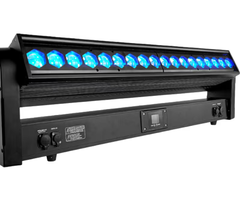 Rasha Skyline | IP65 Moving Head Batten | 18x40W RGBW with Pixel Effects & Zoom