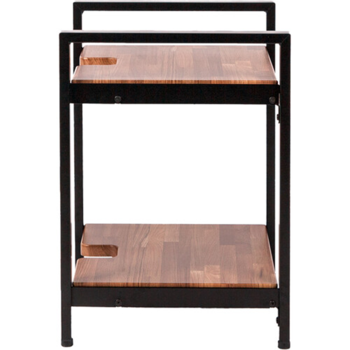 Wavebone Jenga Double Shelf Wood | Studio Storage Rack | Dual Tier Equipment Shelf
