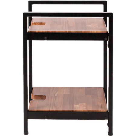 Wavebone Jenga Double Shelf Wood | Studio Storage Rack | Dual Tier Equipment Shelf