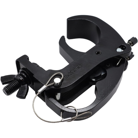 Odyssey LAC28QLB | 2" Aluminum Clamp with M10 Bolt, 330lb Load Capacity (Black)