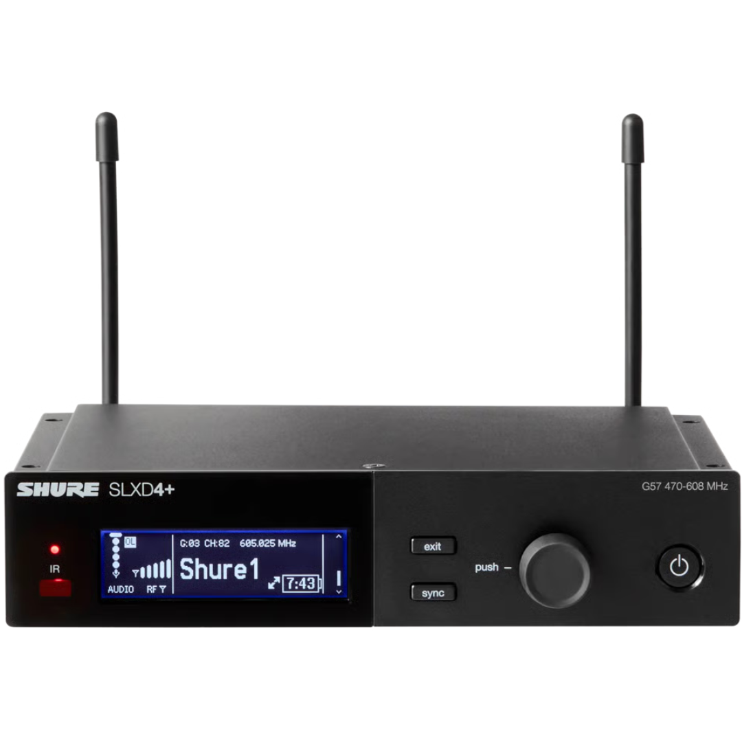 Shure SLXD14+/85M-G57 | Lavalier Wireless System with WL185m Mic | 24-bit Audio + Remote Transmitter Control
