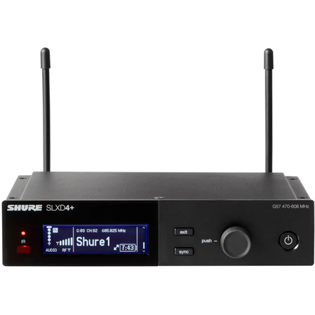 Shure SLXD14+/85M-G57 | Lavalier Wireless System with WL185m Mic | 24-bit Audio + Remote Transmitter Control
