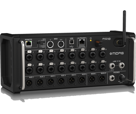 Midas MDS-MR18 | 18-Input Tablet-Controlled Digital Mixer | 16 Midas PRO Preamps & USB Interface