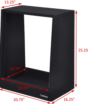 Odyssey CRS12USS131625 | 12U Carpeted Studio Rack MKII | Angled MDF Rack with Steel Rails