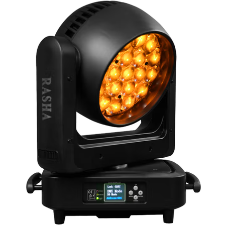 Rasha K2 | 19x25W RGBW - 10000 Lumens | Zoom Wash with Pixel Rings