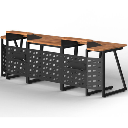 Wavebone Space Station Console Sets 800 | 6U Rack Workstation | 31.5in Modular Desk