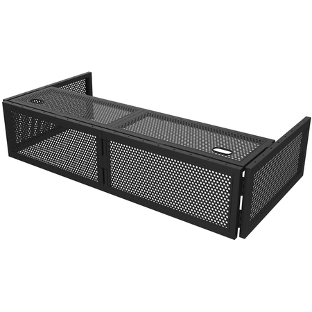 Odyssey DJBOOTH50 | 50in Wide, Removable Mesh Barrier, Black & White Scrims | Portable Aluminum DJ Booth with Carry Bag