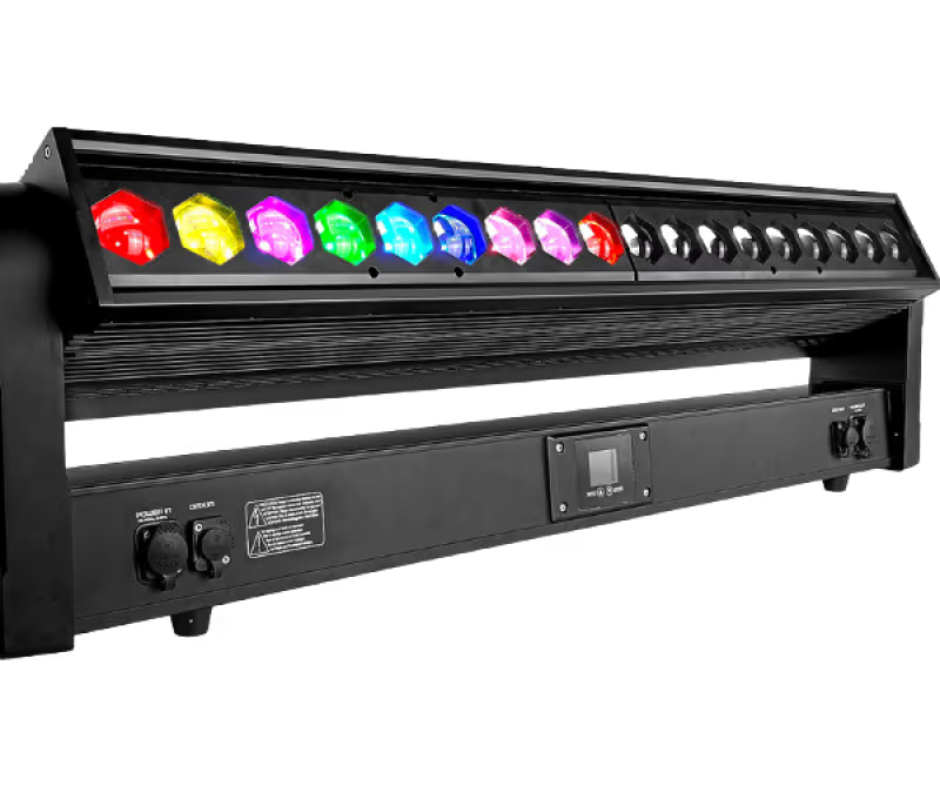 Rasha Skyline | IP65 Moving Head Batten | 18x40W RGBW with Pixel Effects & Zoom