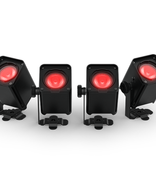 Chauvet Freedom H1 IP ILS X4 | 4-Pack Wireless RGBAW+UV Wash Lights | Battery-Powered IP54 Accent Lighting