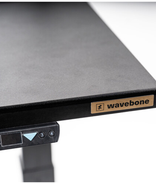 Wavebone Starship Black | Height Adjustable Studio Desk | Standing Workstation with Keyboard Tray