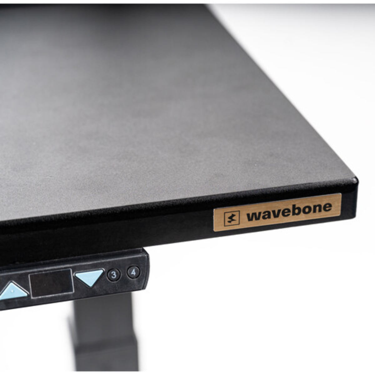 Wavebone Starship Black | Height Adjustable Studio Desk | Standing Workstation with Keyboard Tray