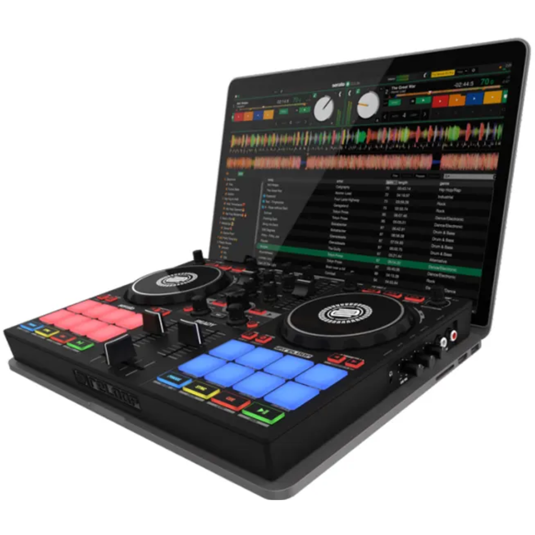 Reloop Ready | Compact 2-Deck DJ Controller for Serato | 16 RGB Pads & Scratch Bank Support