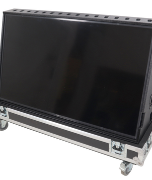 ProX XS-TV55FMW | 55 Inch LED TV Flight Case | Floor Monitor Road Case with 4 Inch Wheels