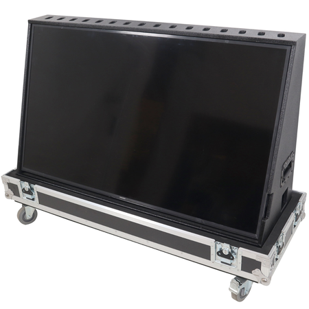 ProX XS-TV55FMW | 55 Inch LED TV Flight Case | Floor Monitor Road Case with 4 Inch Wheels