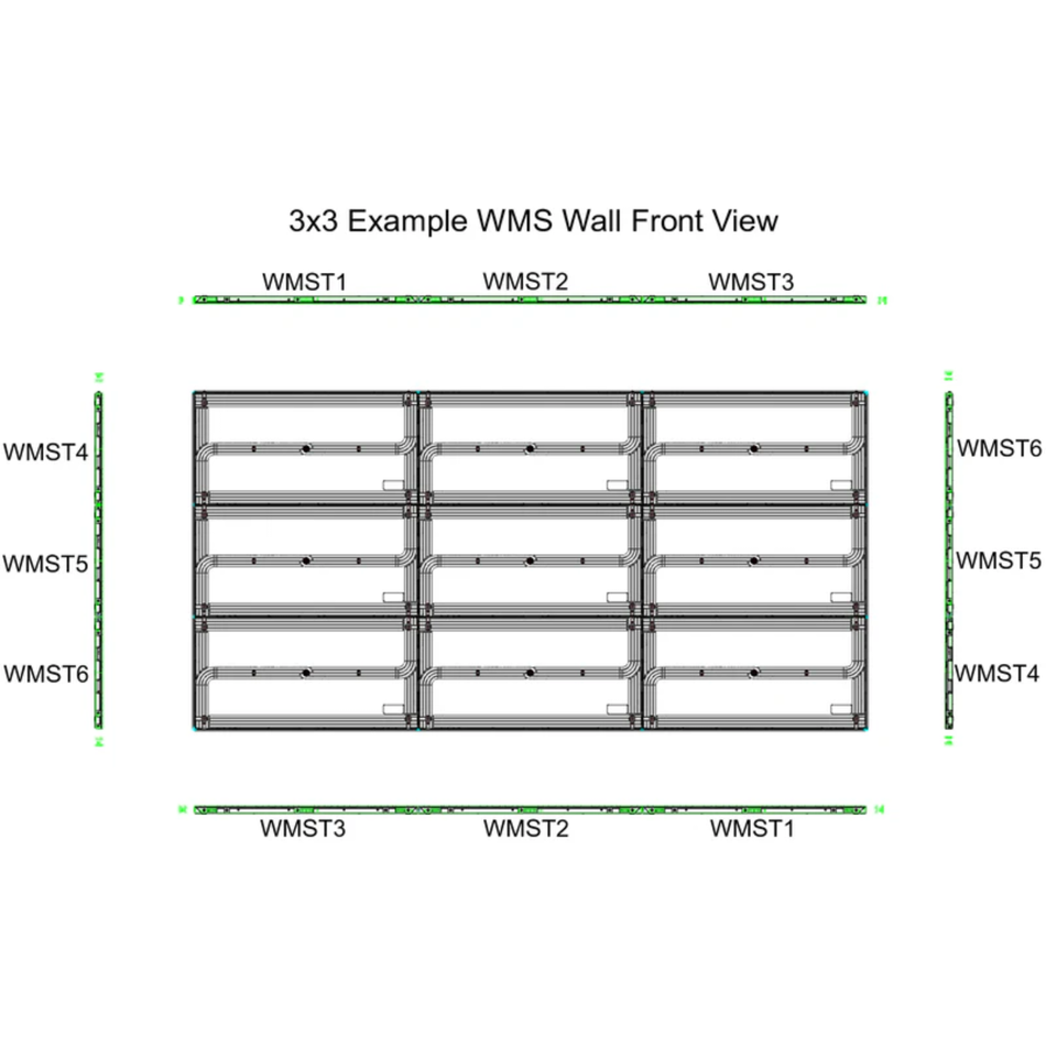 American DJ WMST1 | Corner Trim for WMS Panel Series | Top Left or Bottom Right