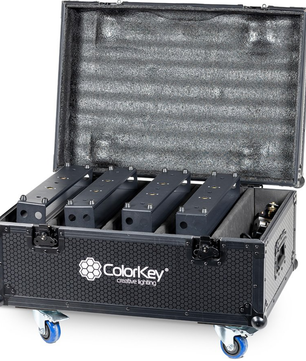 ColorKey Road Case for Inceptor Panel FX | Holds 4 Fixtures | Heavy-Duty Touring Case