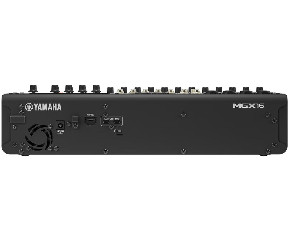 Yamaha MGX16 B | 22-Channel Digital Mixer with Touchscreen, Bluetooth & Dual USB Interface – Black