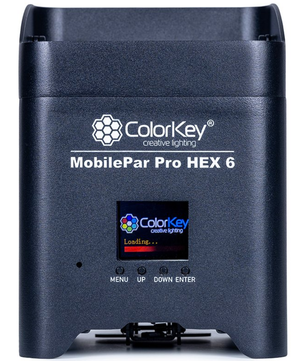 ColorKey MobilePar Pro Hex 6 | Wireless Battery Uplight | 6x12W RGBAW-UV LEDs with 20hr Runtime
