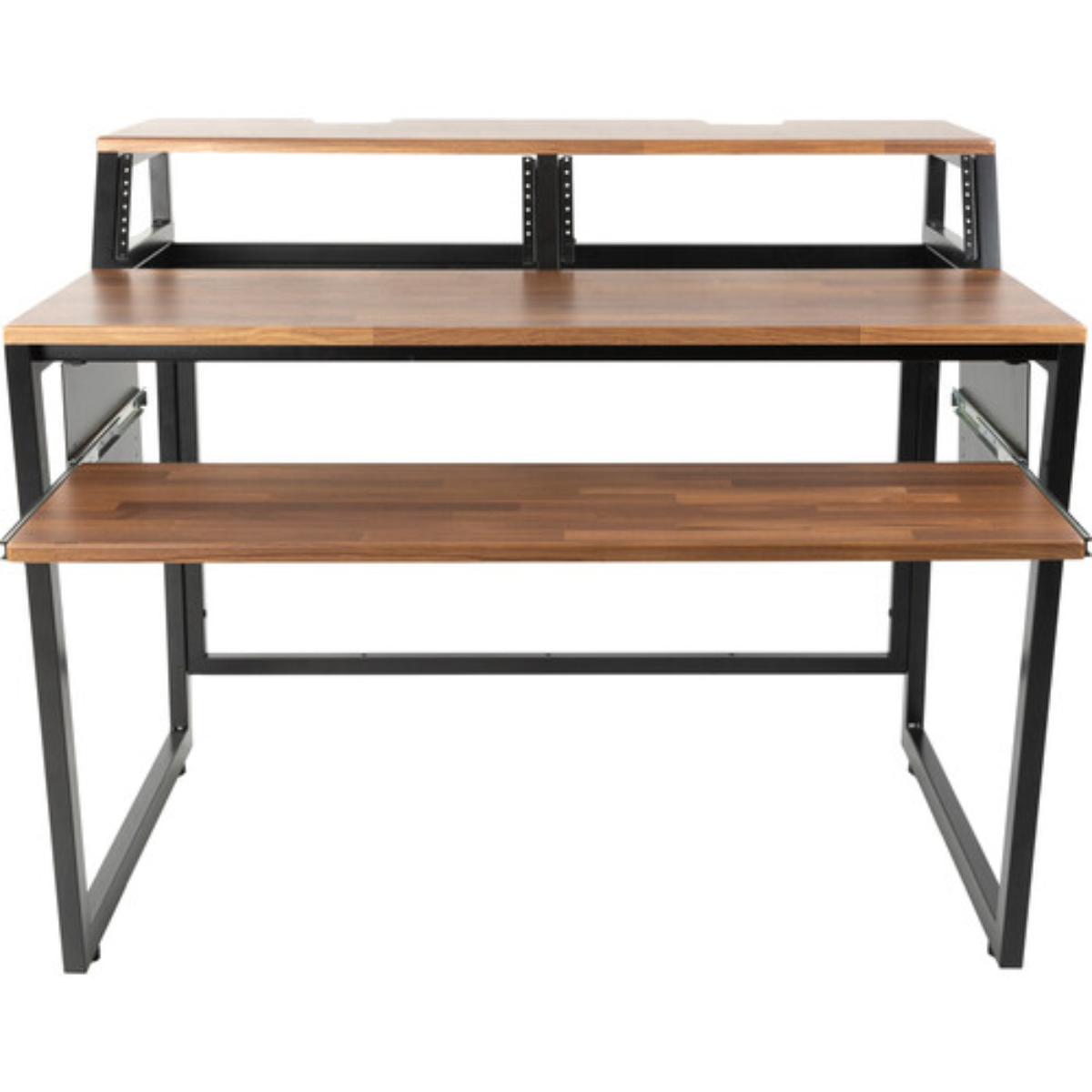 Wavebone Star Rover Studio Desk Wood | Two-Tier Studio Workstation | 6U Rack Space for 49 to 61 Key Keyboards