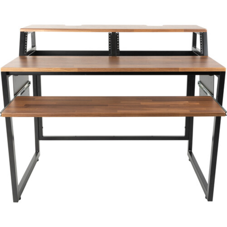 Wavebone Star Rover Studio Desk Wood | Two-Tier Studio Workstation | 6U Rack Space for 49 to 61 Key Keyboards