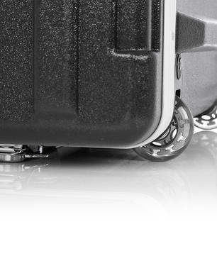 Gator GRC-STUDIO4GO-W | 4U Rack Case with Laptop Compartment | ATA Molded Case with Wheels
