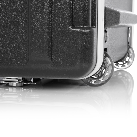 Gator GRC-STUDIO4GO-W | 4U Rack Case with Laptop Compartment | ATA Molded Case with Wheels
