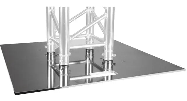Global Truss BASE PLATE 30X30A | F34, 30in Aluminum Base Plate | Heavy Duty Square Base for Truss Towers