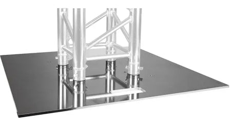 Global Truss BASE PLATE 30X30A | F34, 30in Aluminum Base Plate | Heavy Duty Square Base for Truss Towers