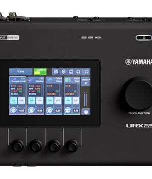 Yamaha URX22 B | 32-Bit USB-C Audio Interface with DSP | Touchscreen Control for Streaming & Production