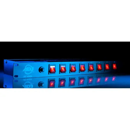 American DJ PC-100A | 8-Switch AC Power Center | 15A Circuit Breaker & Rear Outlets