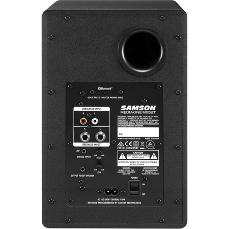 Samson SAMX5BT | 5.25in Bluetooth Studio Monitors | 80W Powered Speaker Pair