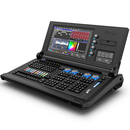 ChamSys MagicQ MQ250M Stadium | 64–128 Universe Lighting Console | Motorized Faders & Dual Touch Displays
