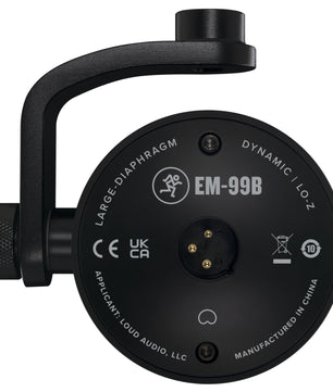 Mackie EM-99B | Dynamic Cardioid Broadcast Mic | XLR Output & Desktop Stand