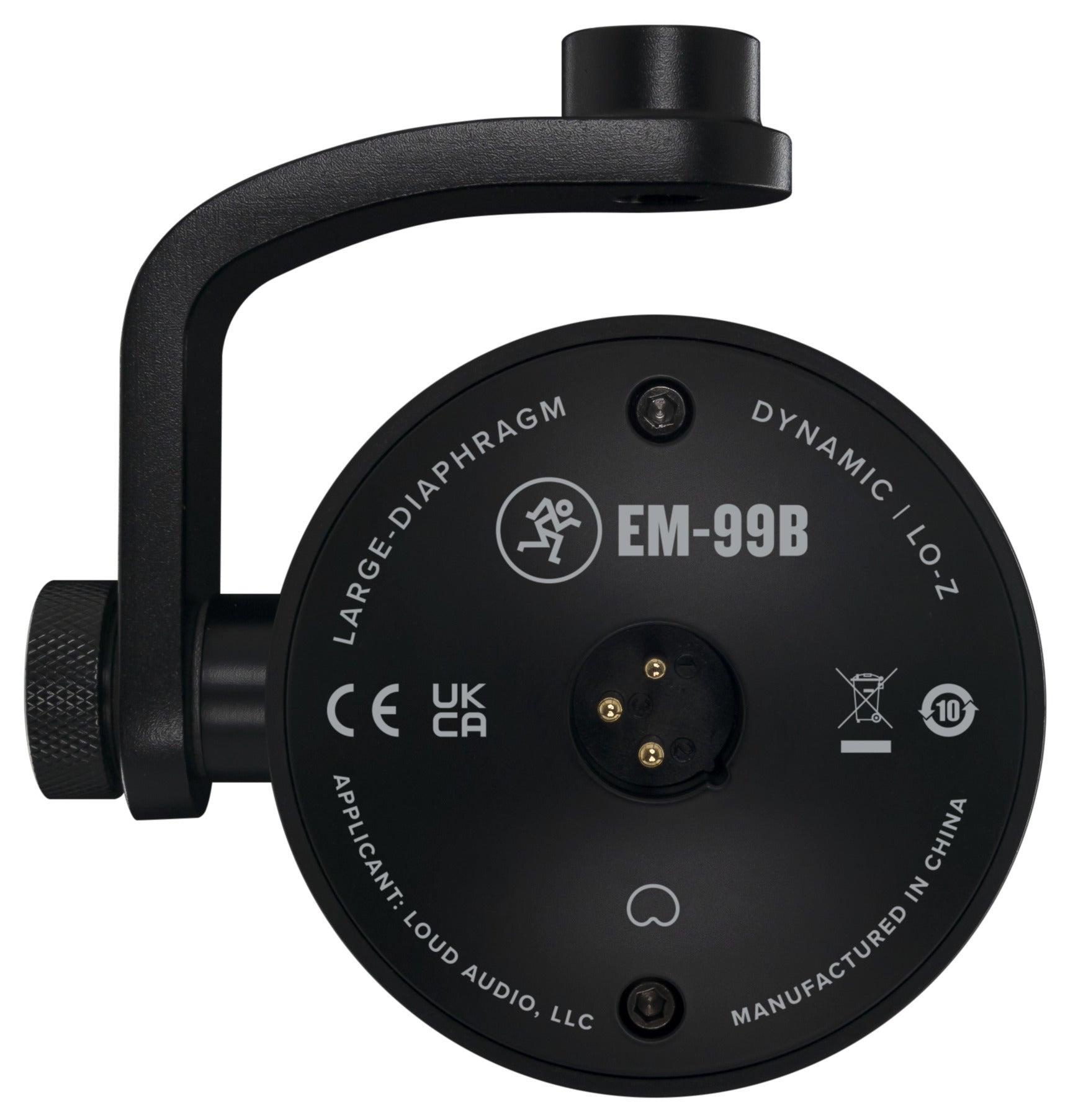 Mackie EM-99B | Dynamic Cardioid Broadcast Mic | XLR Output & Desktop Stand